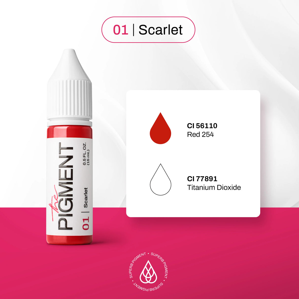 The Pigment 01 Scarlet Pigmento (15ml)
