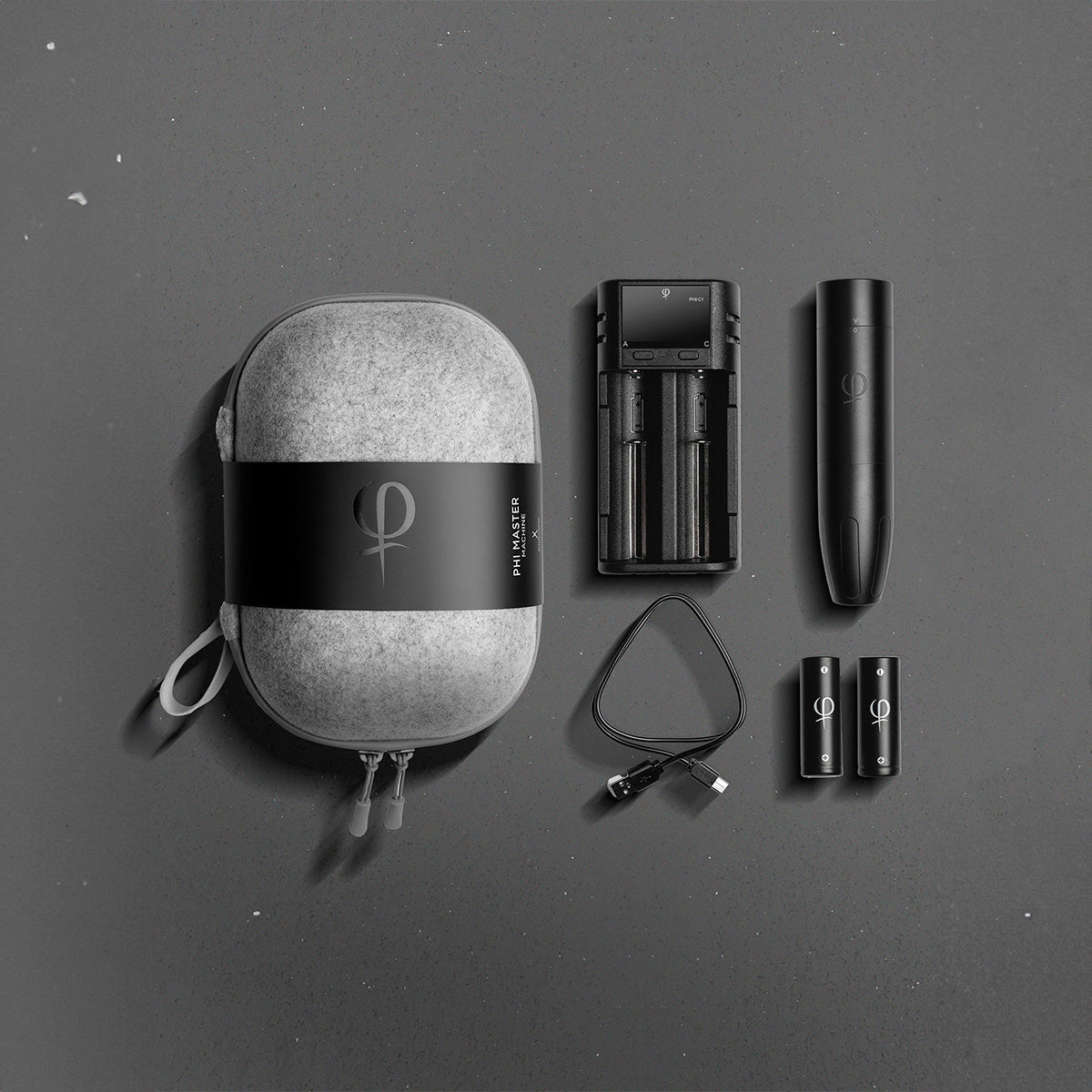 PhiAcademy Phi Master Wireless Machine — wireless machine, batteries and case contents
