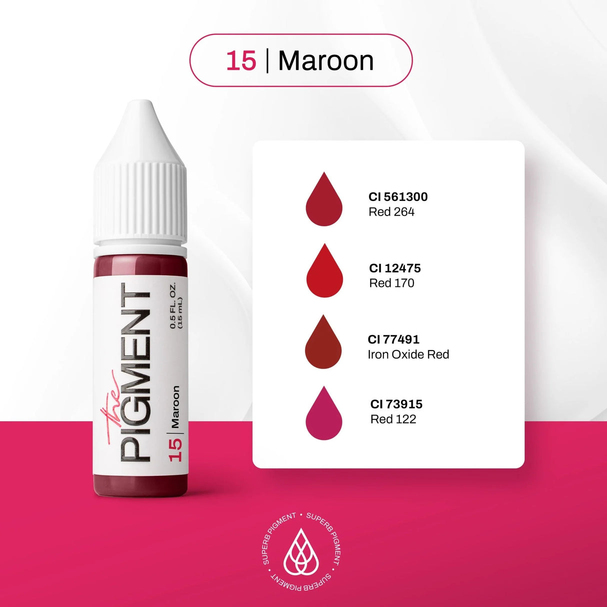 The Pigment 15 Pigmento Maroon (15ml)