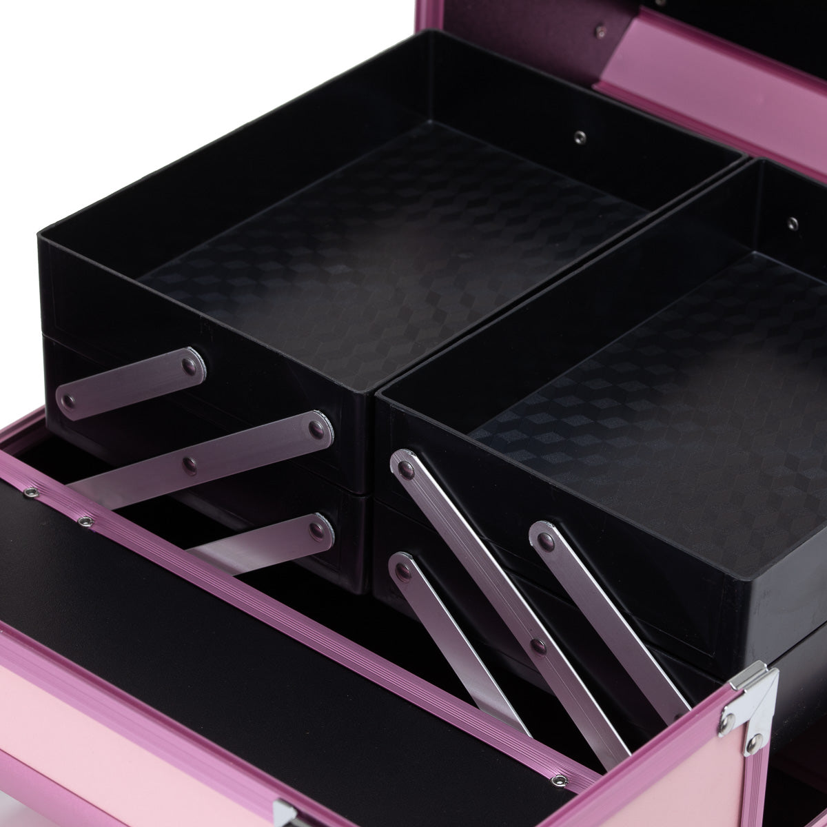 Pink cosmetic case from ACTIVESHOP with a sleek design and zipper closure, perfect for organizing beauty essentials.
