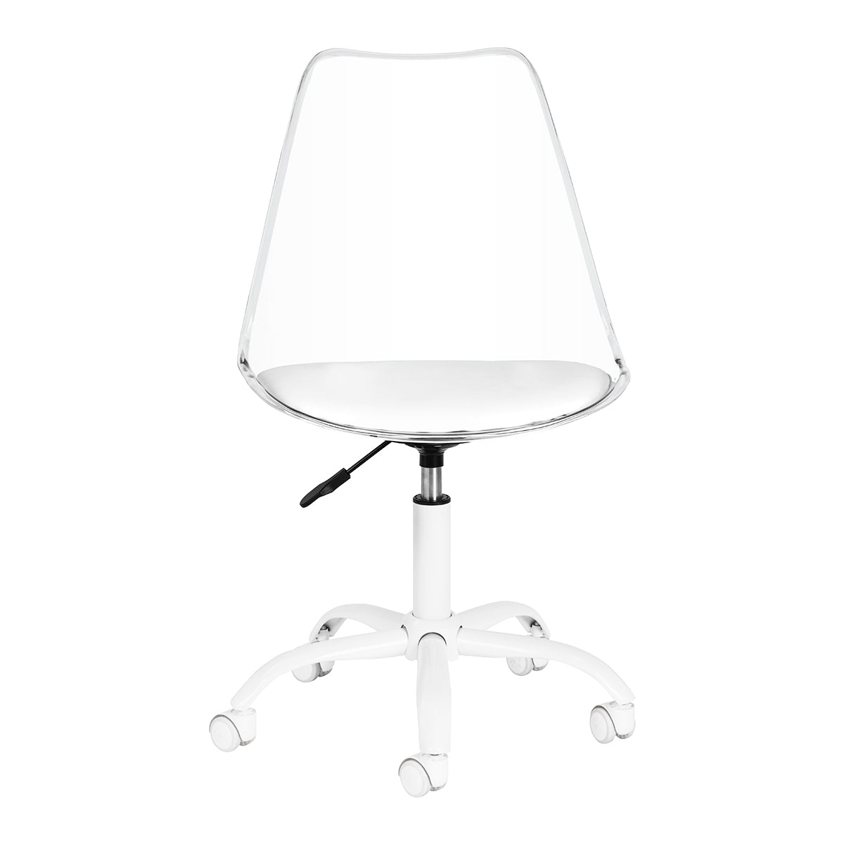 ACTIVESHOP Ghost cosmetic chair for beauty salons, featuring sleek design and adjustable height for professional skincare and makeup treatments.