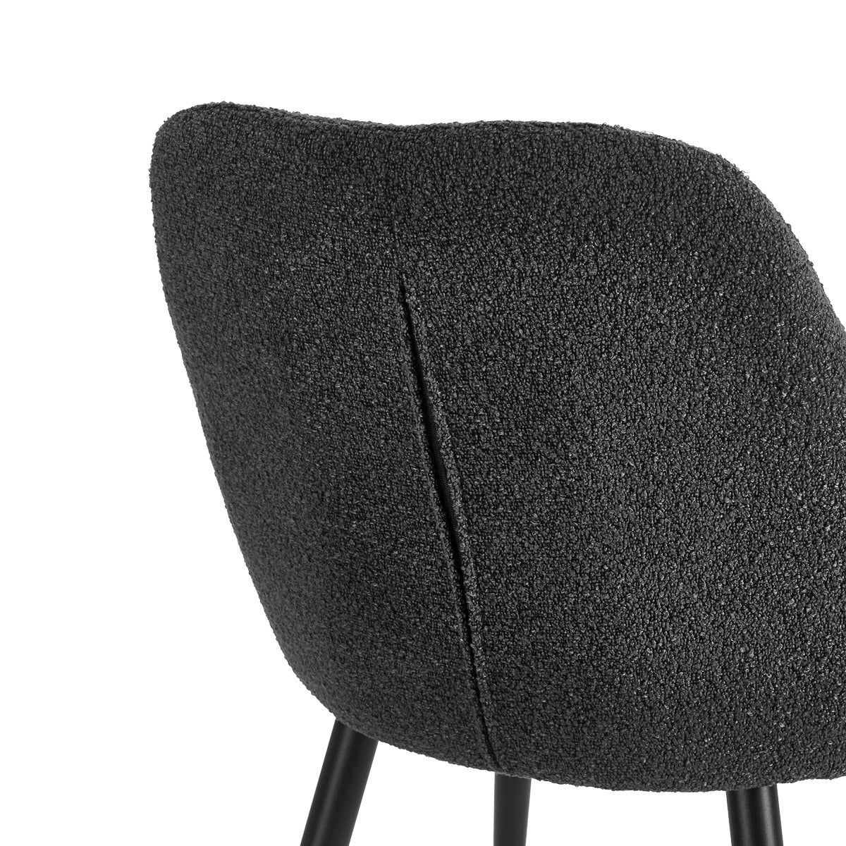 Close-up of rounded backrest and armrests on 4RICO Intra chair