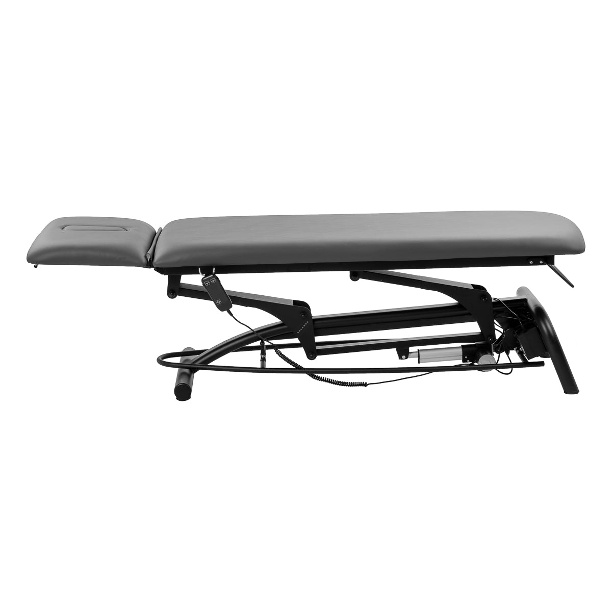 BALANCE Novus 2 grey electric table shown from the side