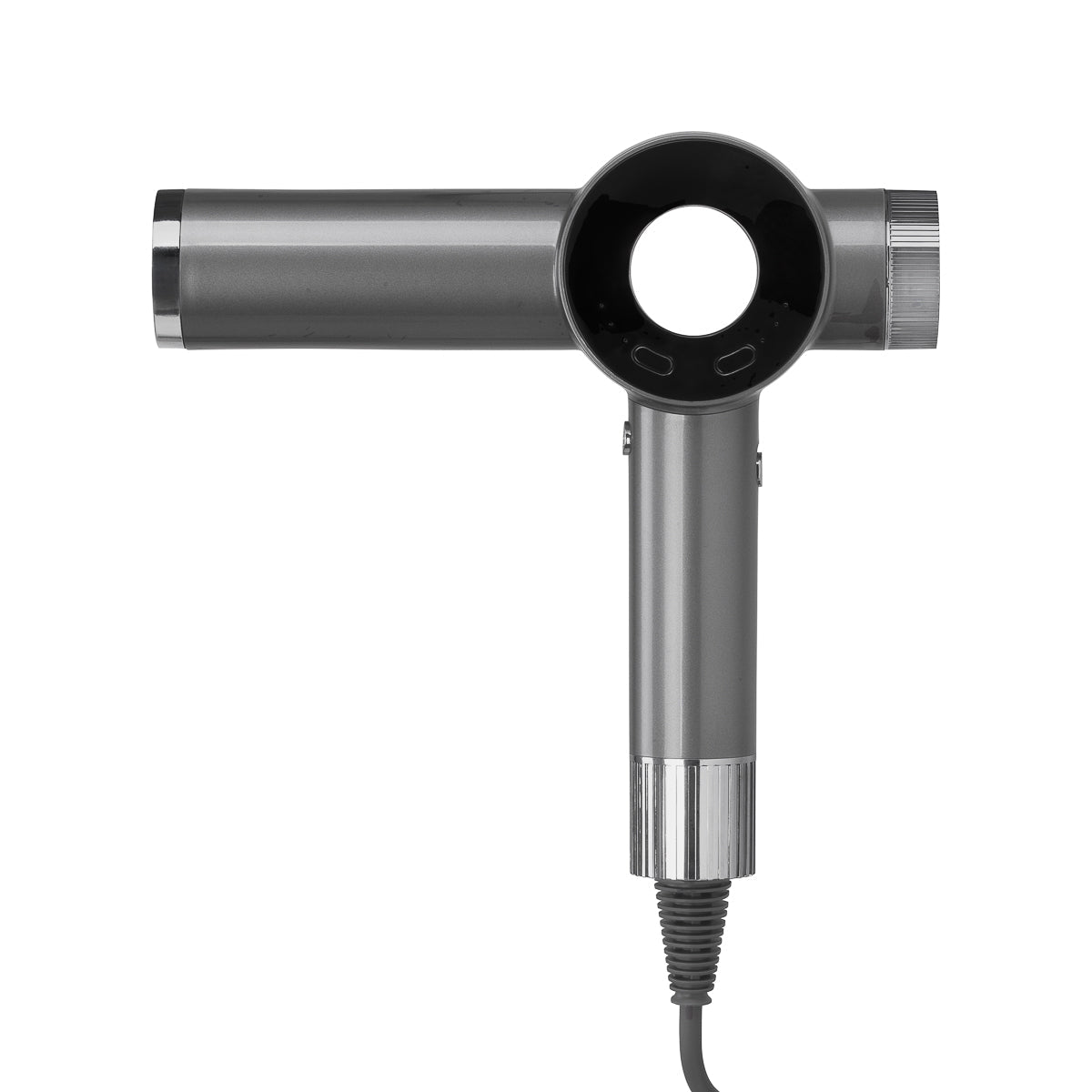 Kessner JET2 professional 2200W hair dryer with black and silver design, featuring a concentrator nozzle for styling.