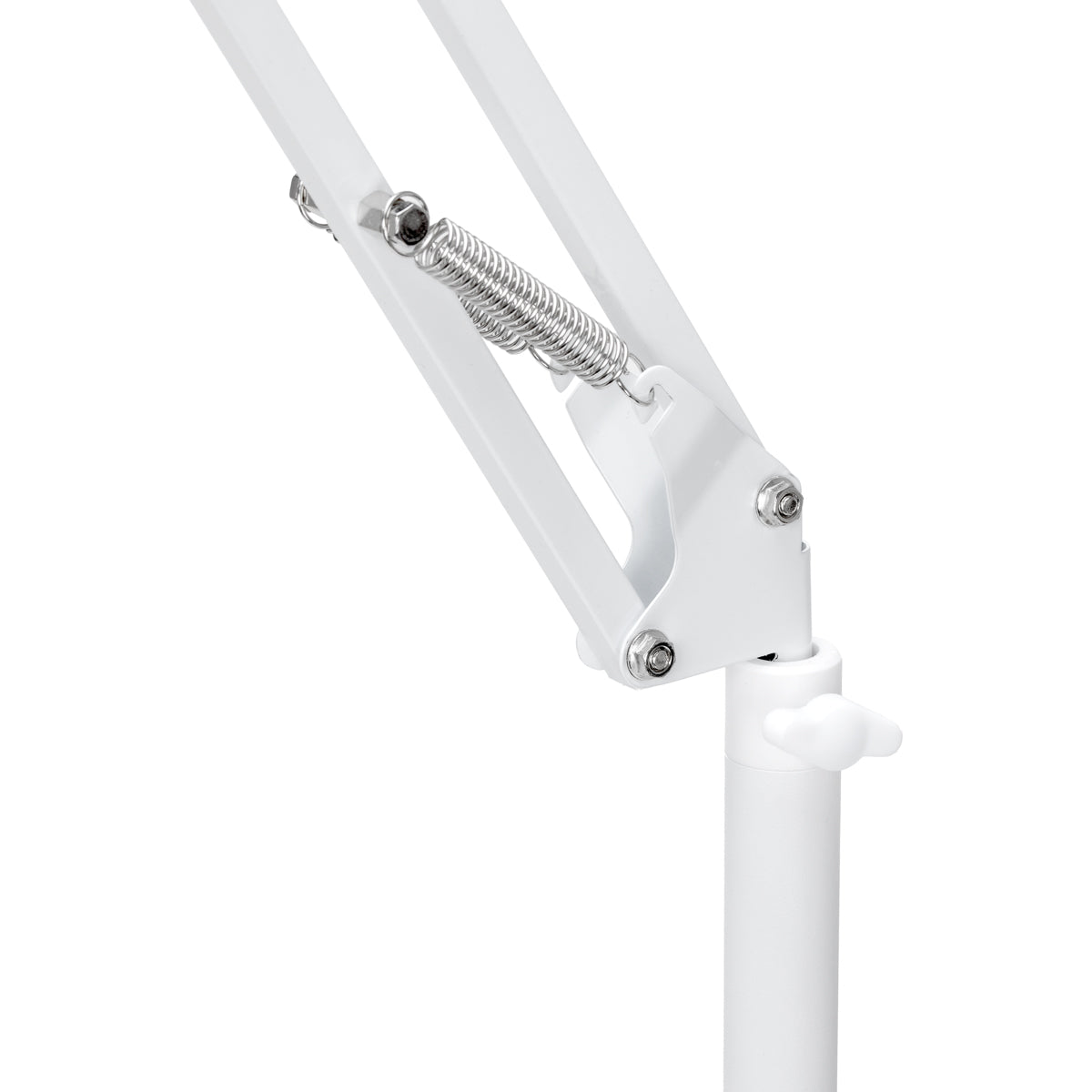 GLOW suporte ajustável para lâmpada UV/LED de pedicure – Branco; pormenor da articulação ajustável