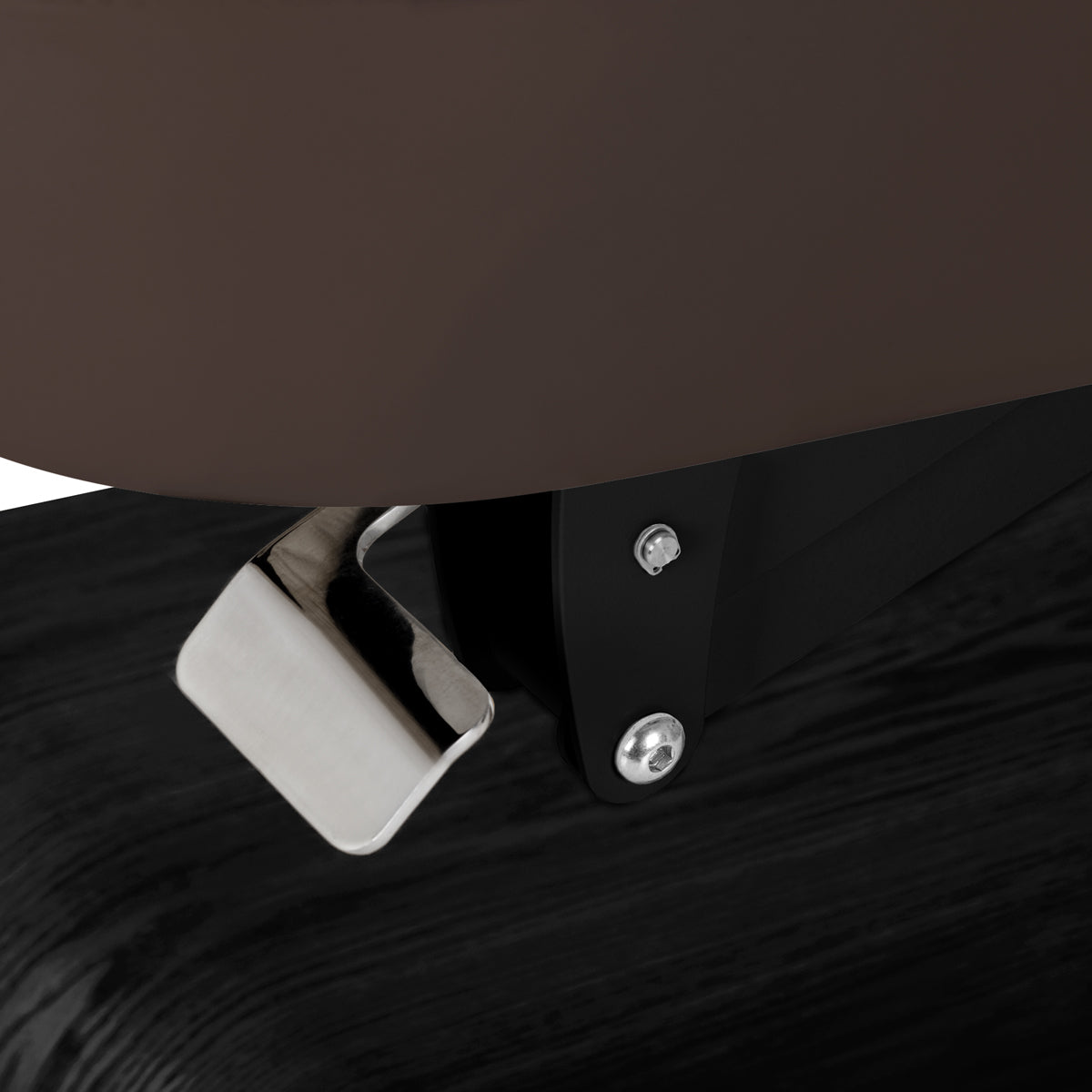 Marquesa SPA Elétrica Sillon Relax – Castanho-Escuro, Base Preto · Pormenor de fixação