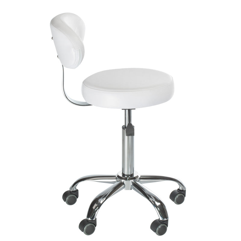 Cosmetic stool with backrest BD-9934 white - BVShop