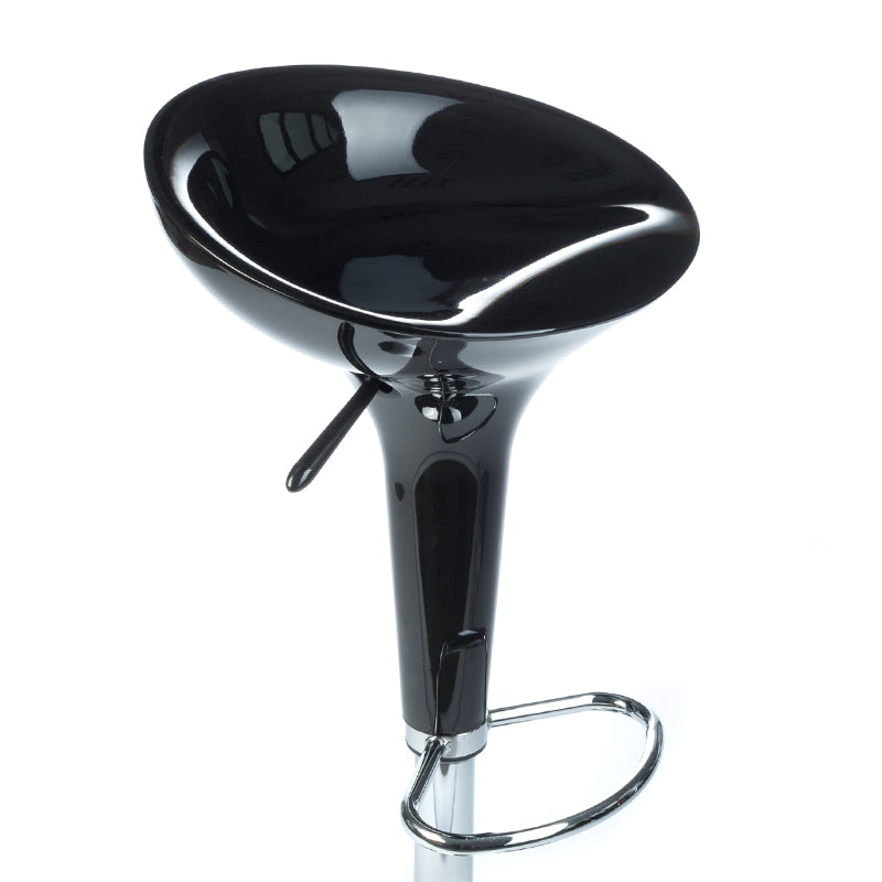 Black Beauty System Bar Stool BX-1002 with sleek modern design and sturdy metal frame, ideal for kitchen or bar area.