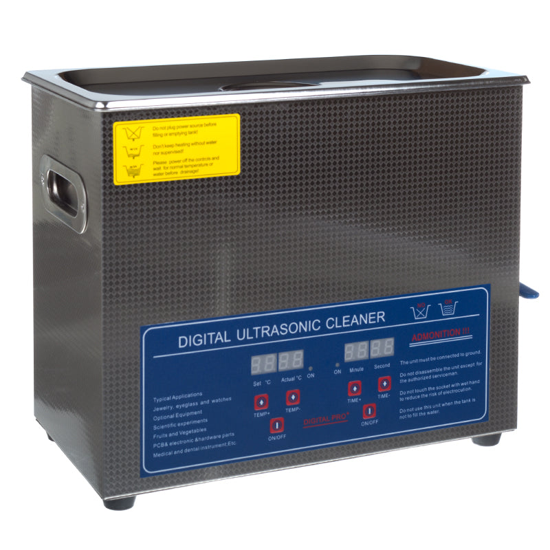 Ultrasonic cleaner BS-UC6 6L by Beauty System with digital controls and stainless steel tank, 200W ultrasonic cleaning device