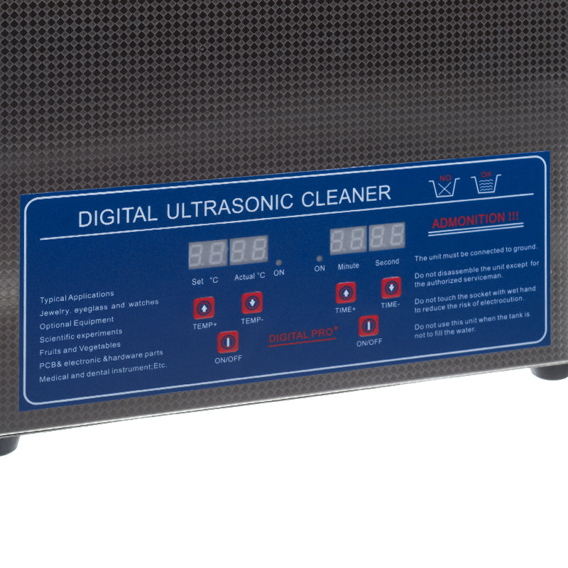 Ultrasonic cleaner 6L BS-UC6 by Beauty System with digital controls and stainless steel tank, 200W ultrasonic power for jewelry and tools.
