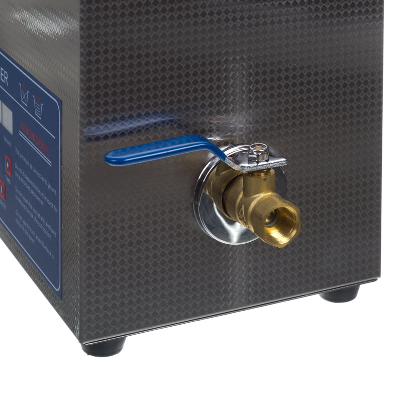 Beauty System Ultrasonic Cleaner 6L with 200W power, featuring a stainless steel tank and control panel for jewelry and instrument cleaning