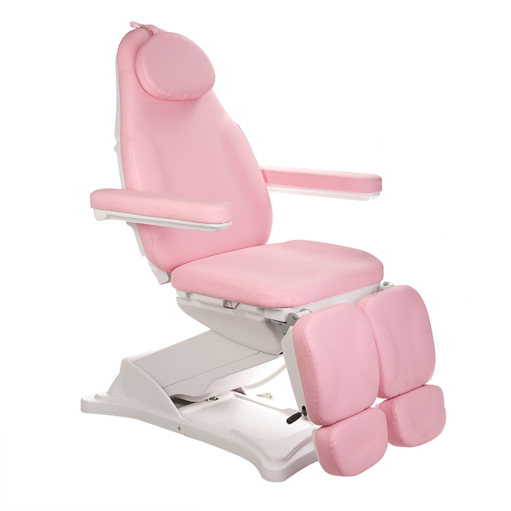Electric Beauty Chair MODENA Pedicure BD-8294 pink, a pink electric salon chair for pedicure treatments with adjustable features.
