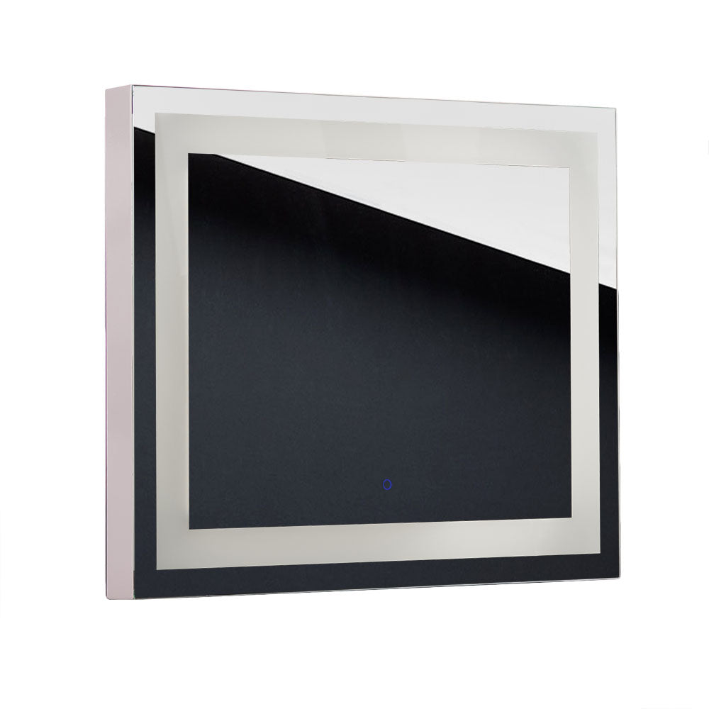 LED-lit Mirror NEW YORK 80x65cm by Beauty System, showcasing a modern mirror with built-in LED lighting and sleek design.