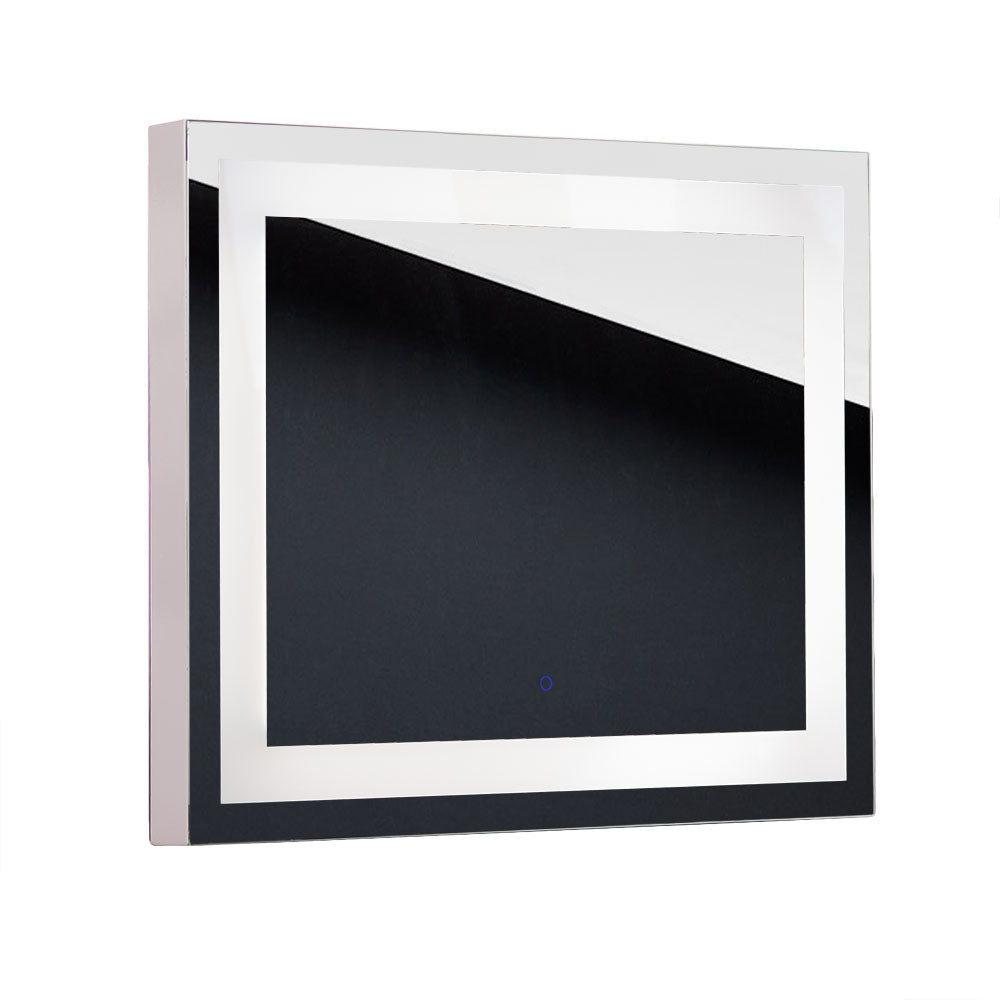 Beauty System LED-lit Mirror NEW YORK 80x65cm with illuminated frame and sleek design for modern bathroom decor