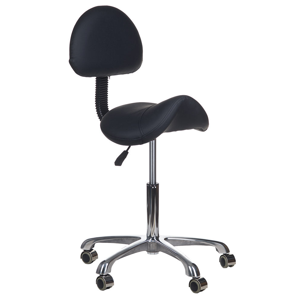 Taboret kosmetyczny BY-8373 czarny - BVShop