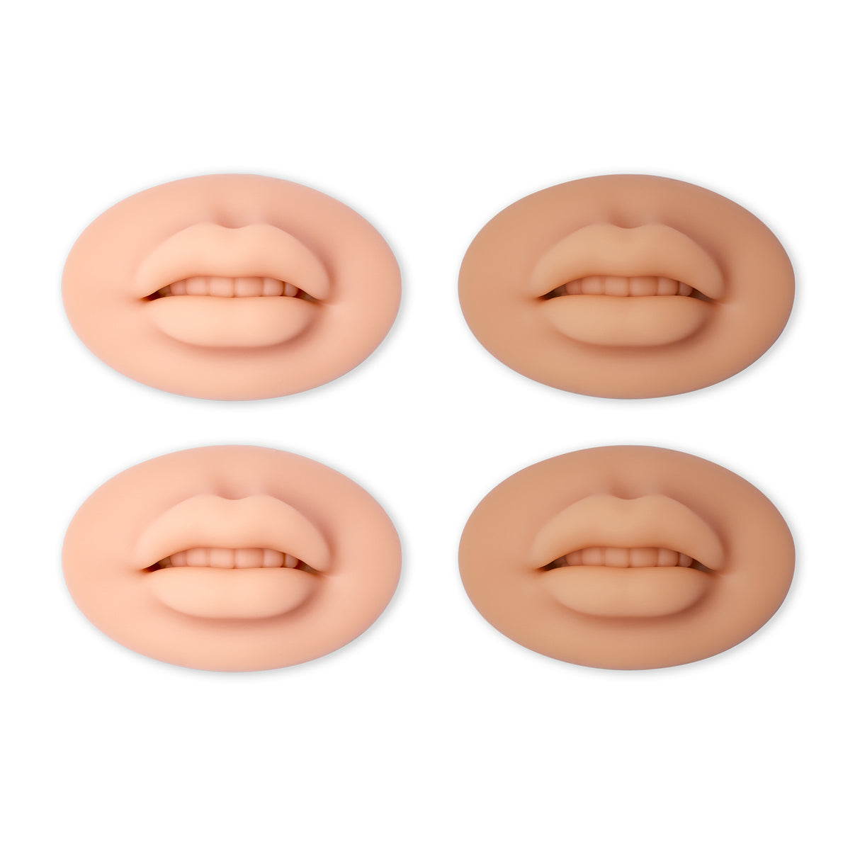 Swiss Color Conjunto de Prática Labial 3D Silicone Macio Claro/Escuro 4pcs