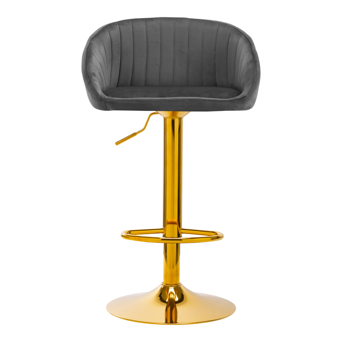 4Rico Bar Hocker QS-B16G velvet gray - BVShop