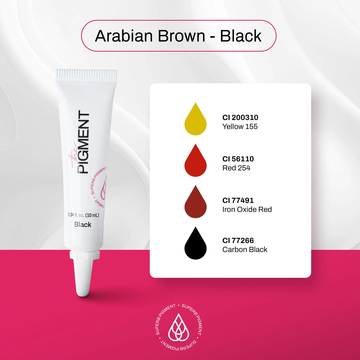 O Pigmento Microblading Arabian Brown-Black Pigment 10ml