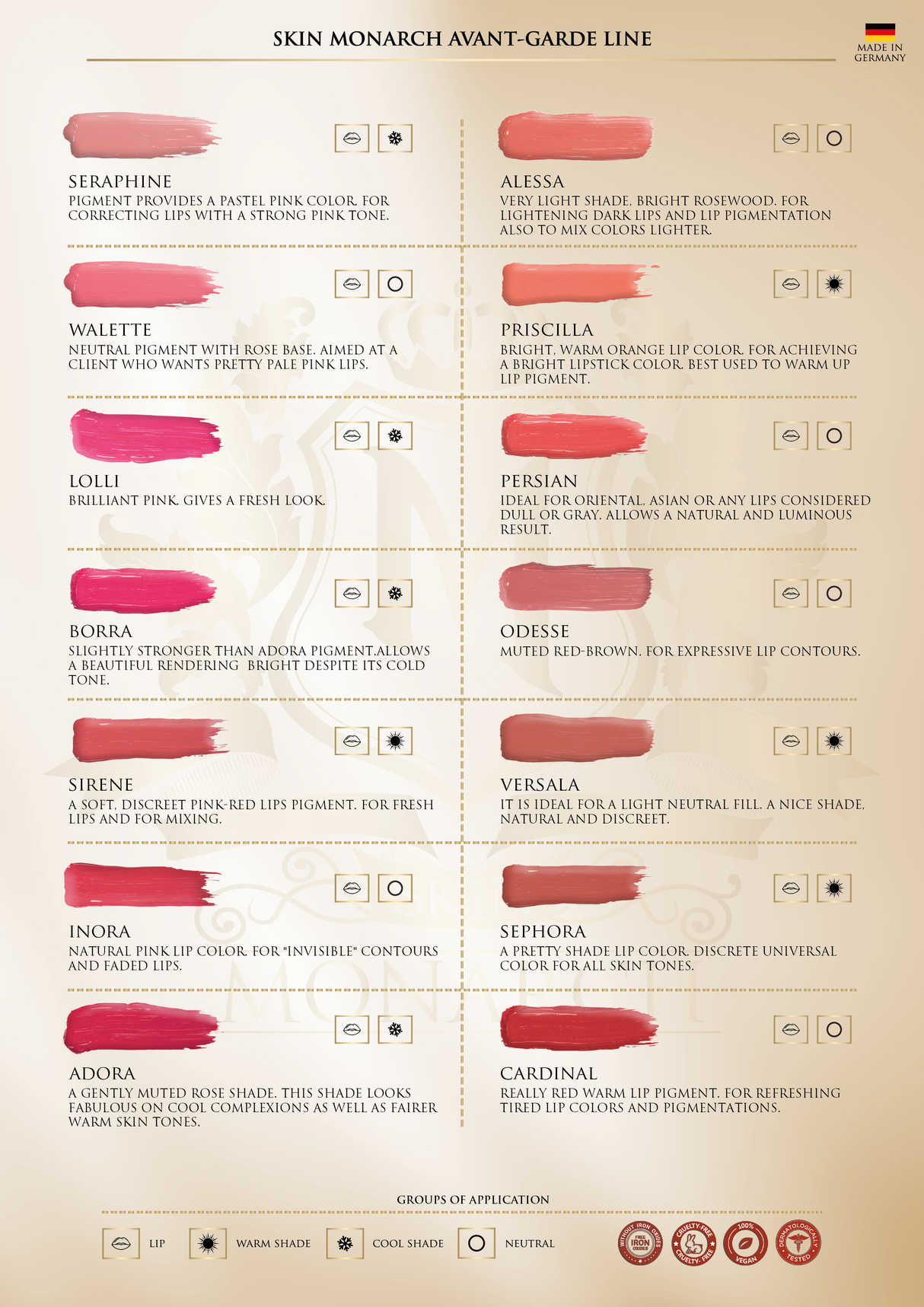 Pigmento Labial Skin Monarch Avantgarde Line Sirene (5ml)