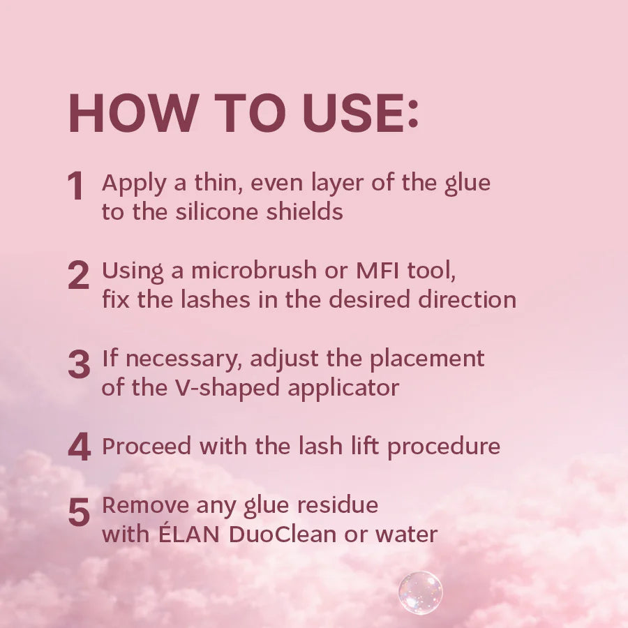 Flexible lash lamination glue for professional eyelash lifting