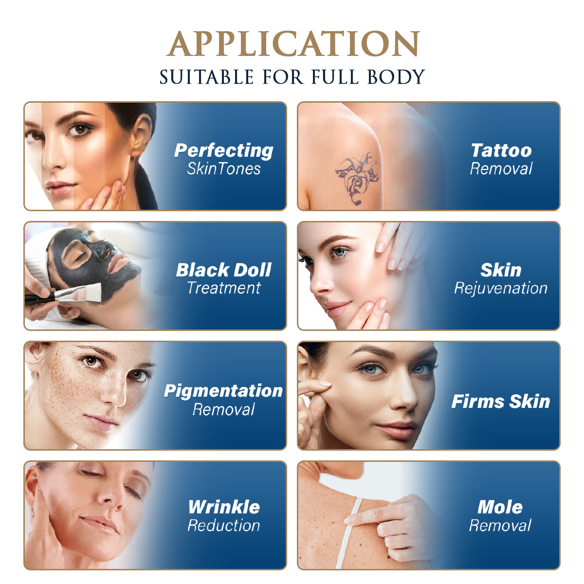 Skin Monarch 1500W Picosecond tattoo removal laser machine with digital controls and sleek design.