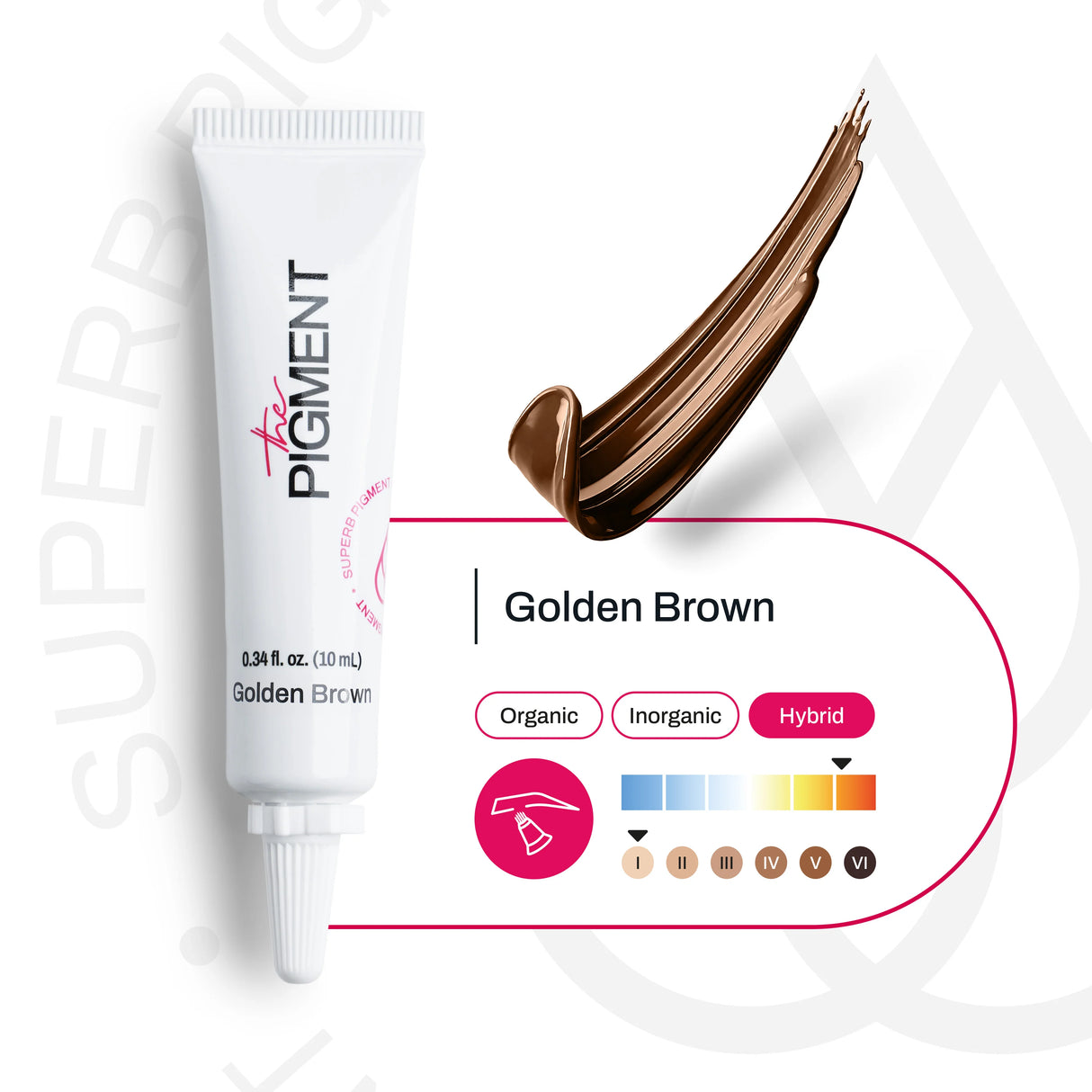 O Pigmento Microblading Golden Brown Pigment 10ml
