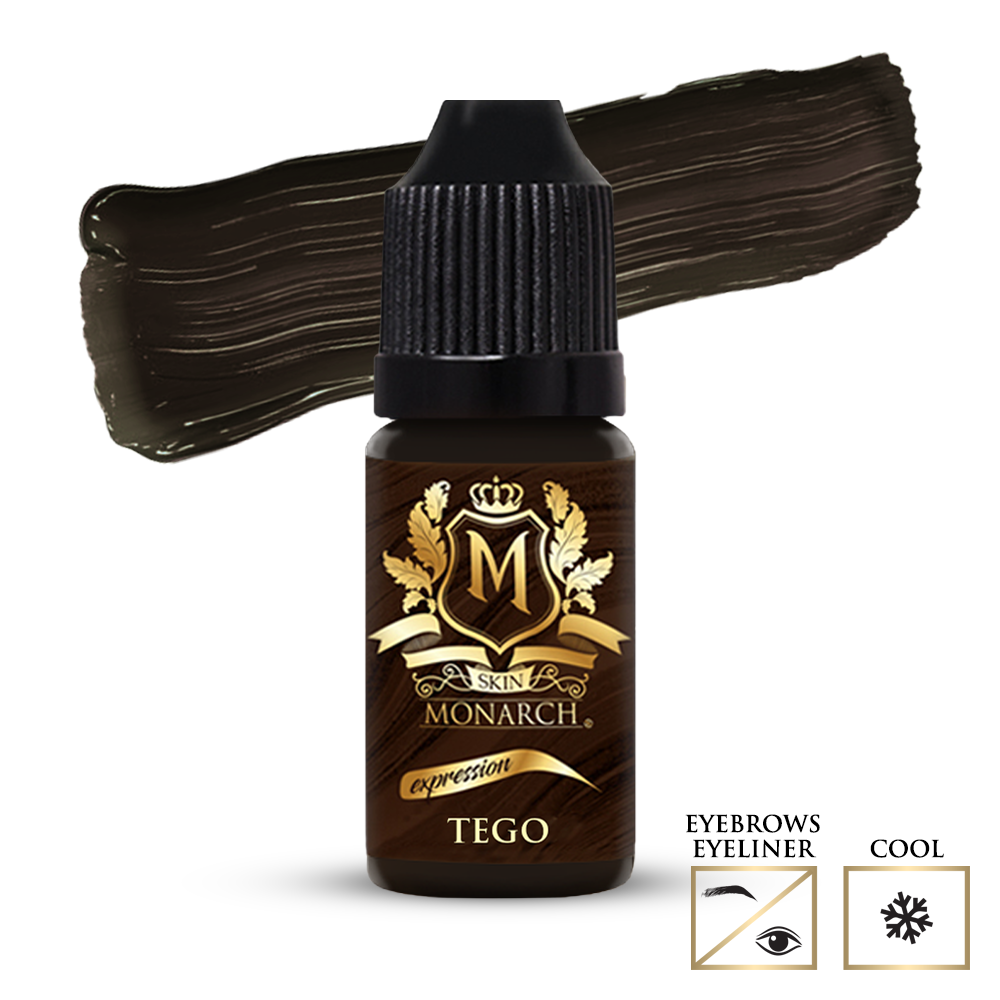 Skin Monarch Tego very cool black-brown eyebrow PMU pigment 10ml