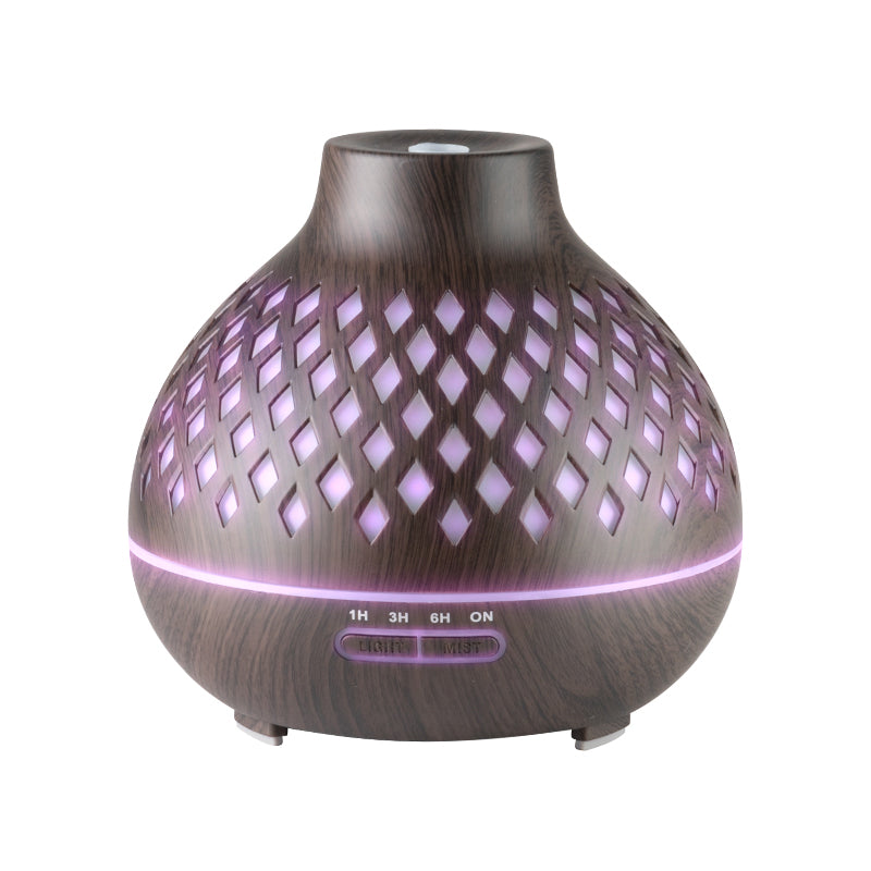 Aroma diffuser air humidifier spa 10 dark wood 400ml + timer - BVShop