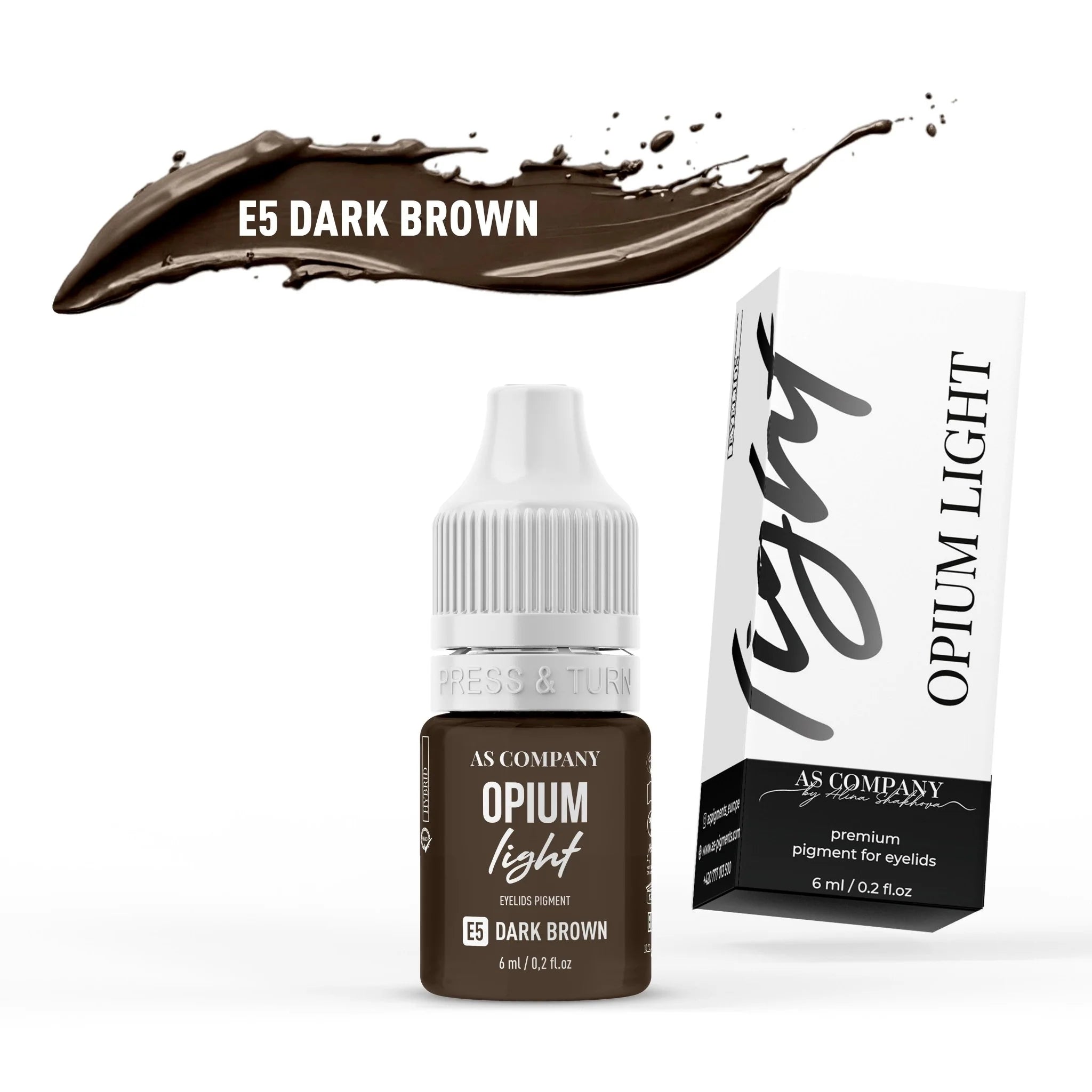 AS COMPANY E5 Dark Brown (OPIUM LIGHT) 6ml - BVShop