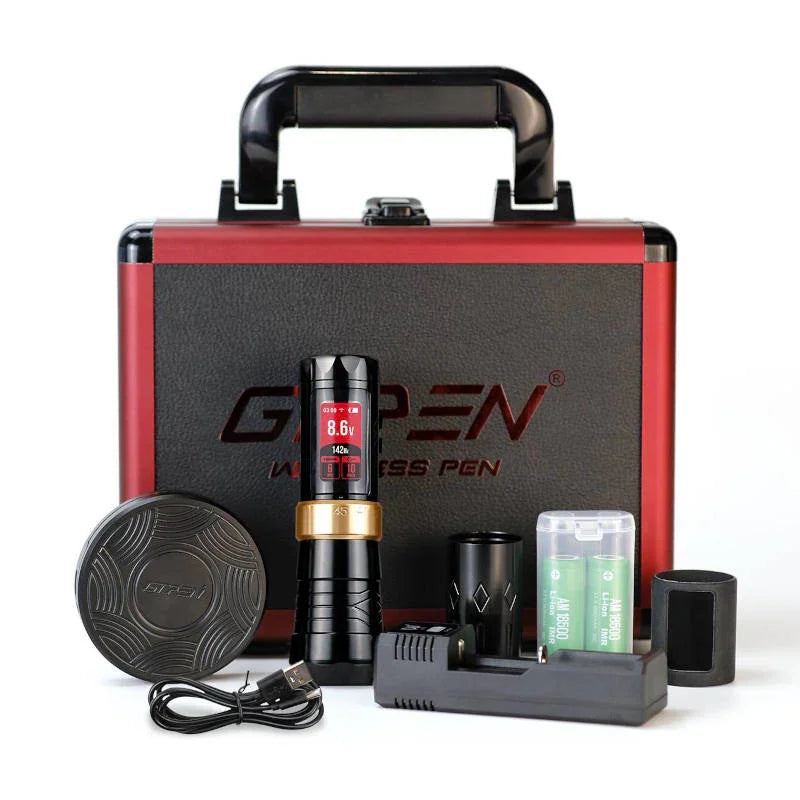 AVA Tattoo GTS Gold Wireless Machine Pen Kit - BVShop