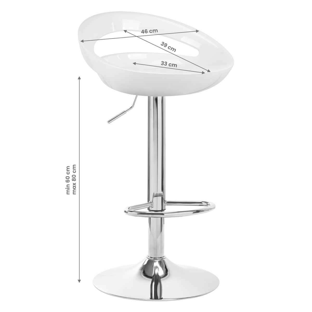 BAR STOOL QS-B01 WHITE - BVShop