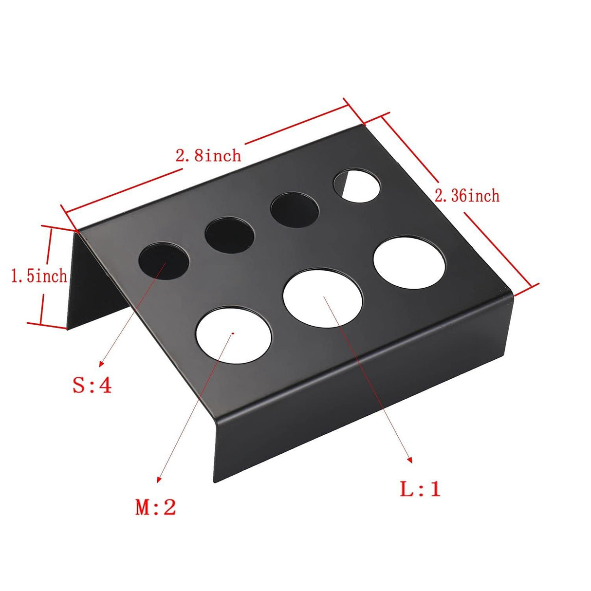 Black Metal Caps Holder 7 Holes - BVShop