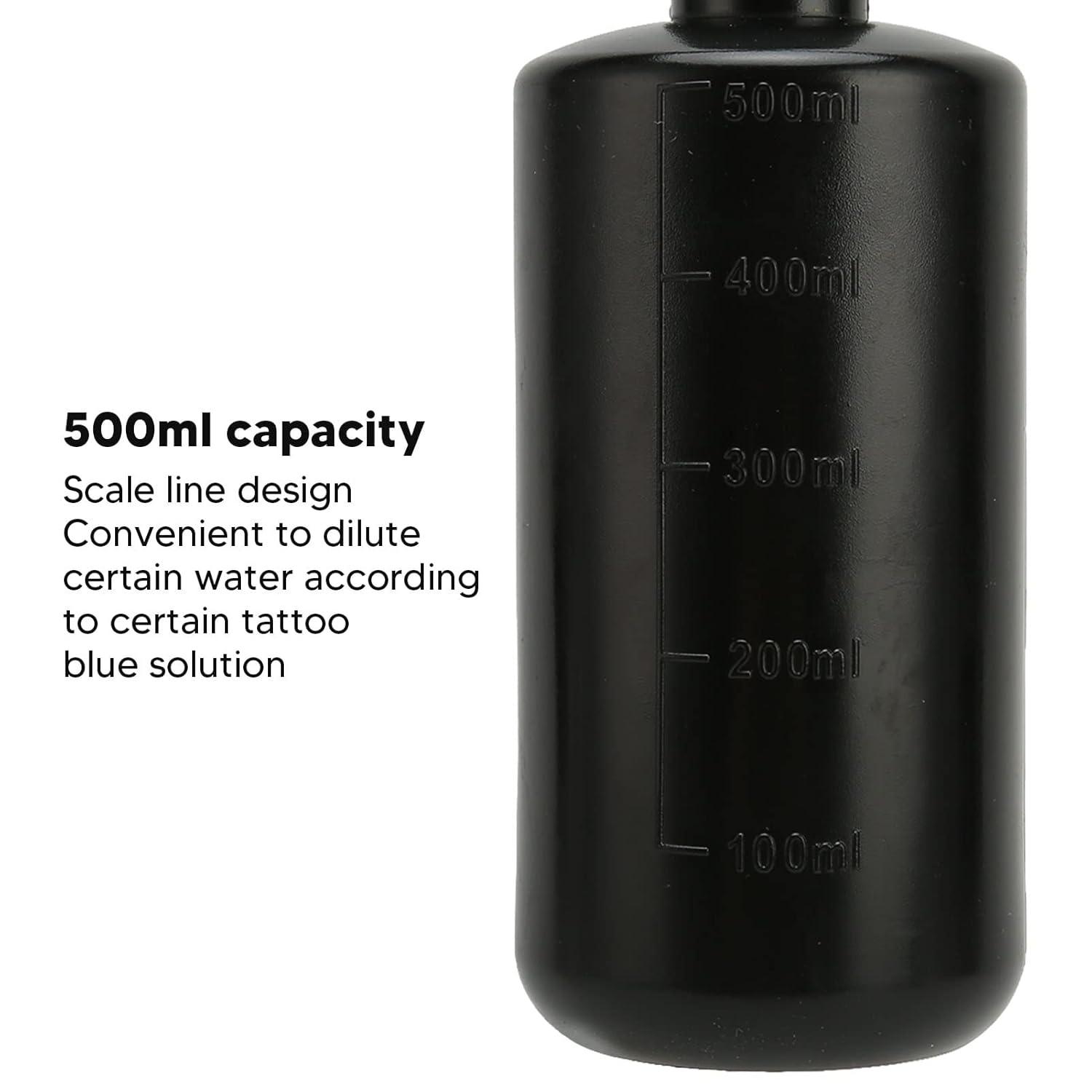 Black Plastic Wash Bottle 500ml - BVShop