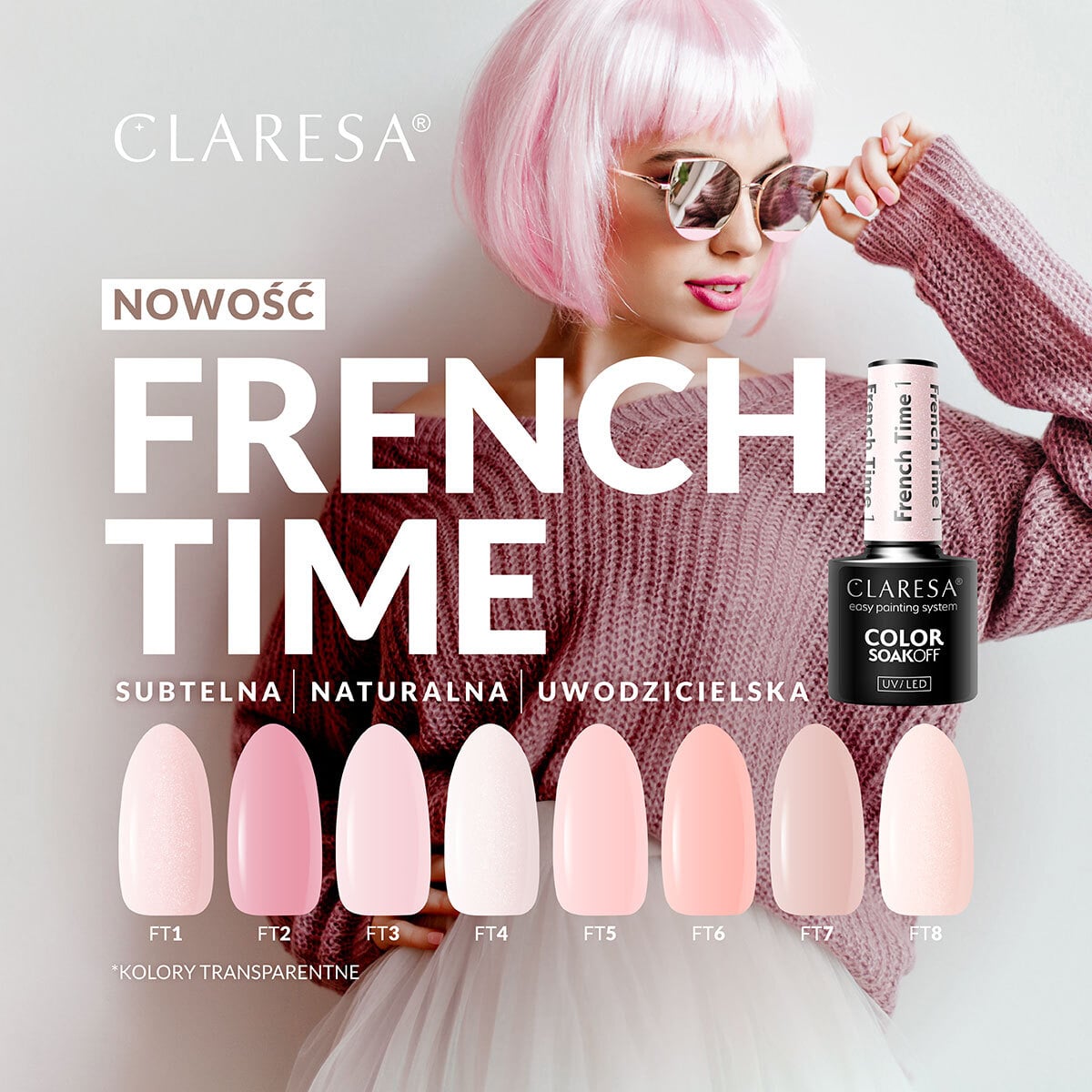 CLARESA French Time Hybrid Polish 1 -5g - BVShop