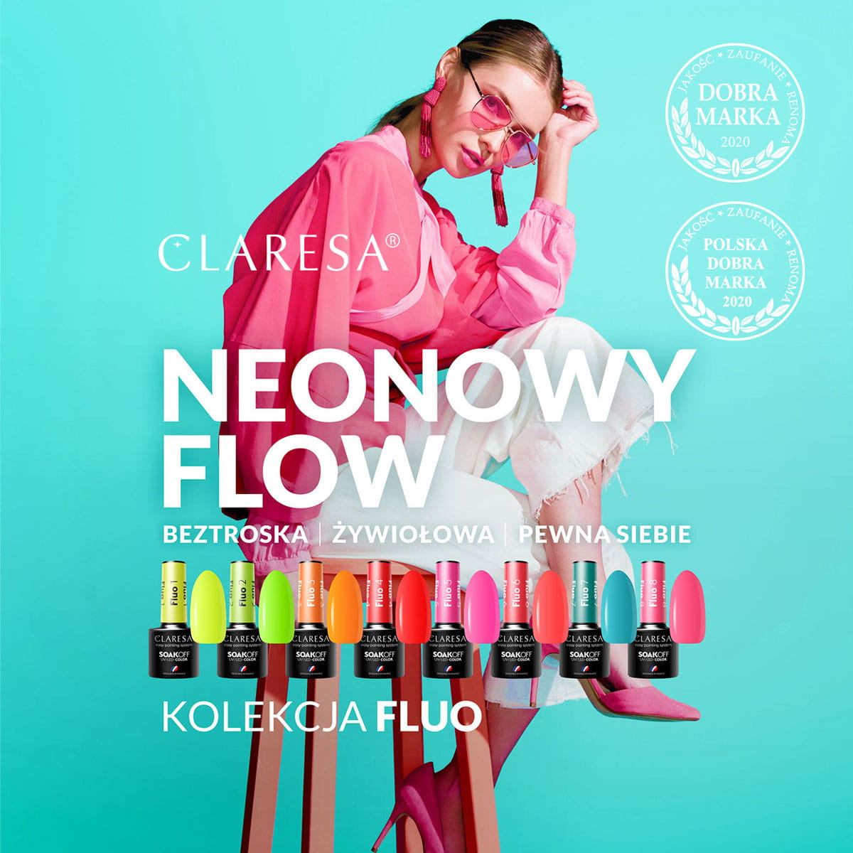 CLARESA Hybrid nail polish FLUO 8 -5g - BVShop