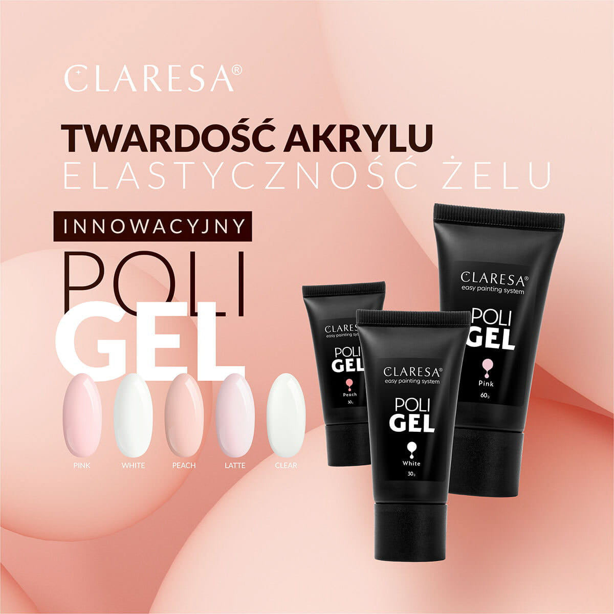 CLARESA POLI GEL PINK 30 g - BVShop