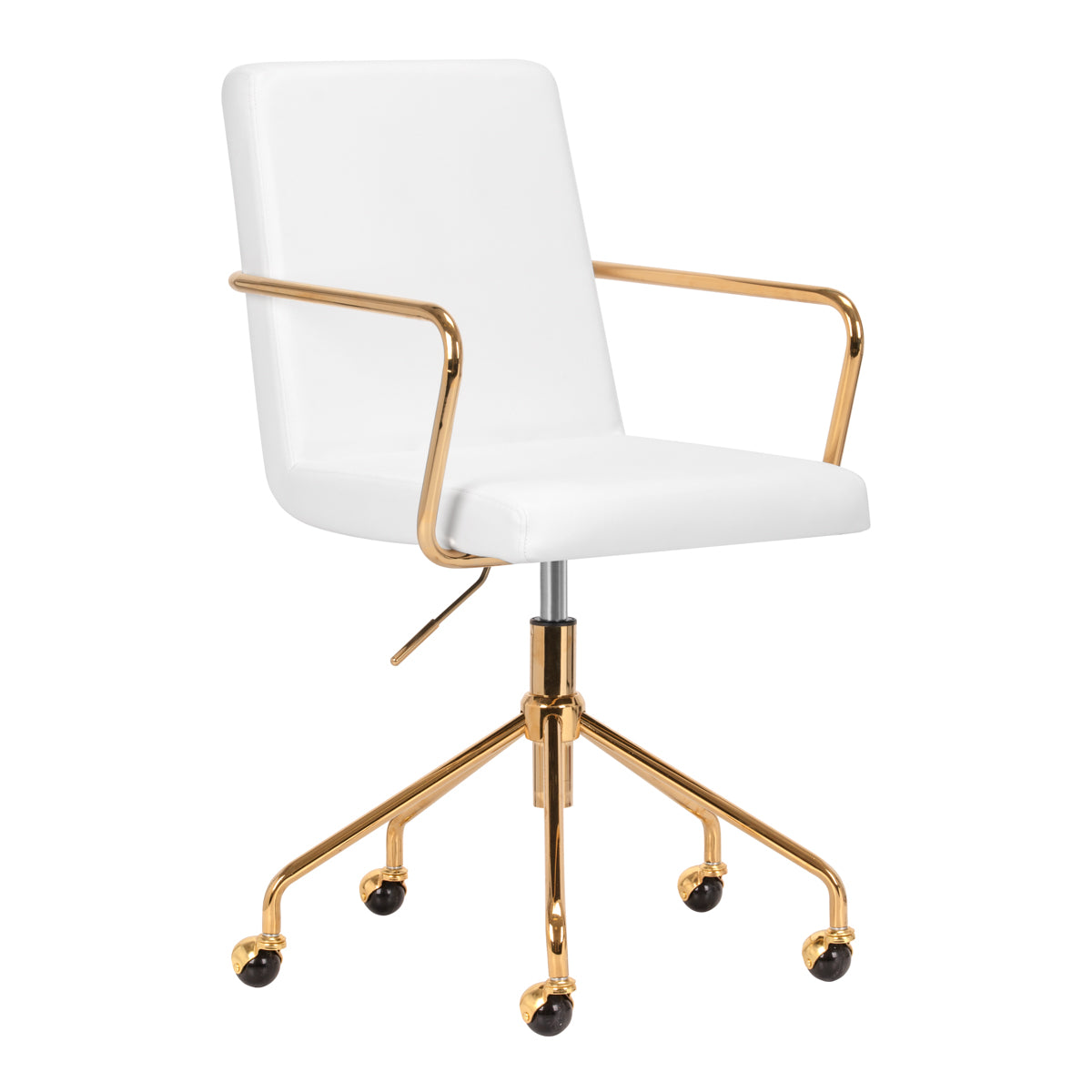 Cosmetic chair QS-OF211G gold white - BVShop