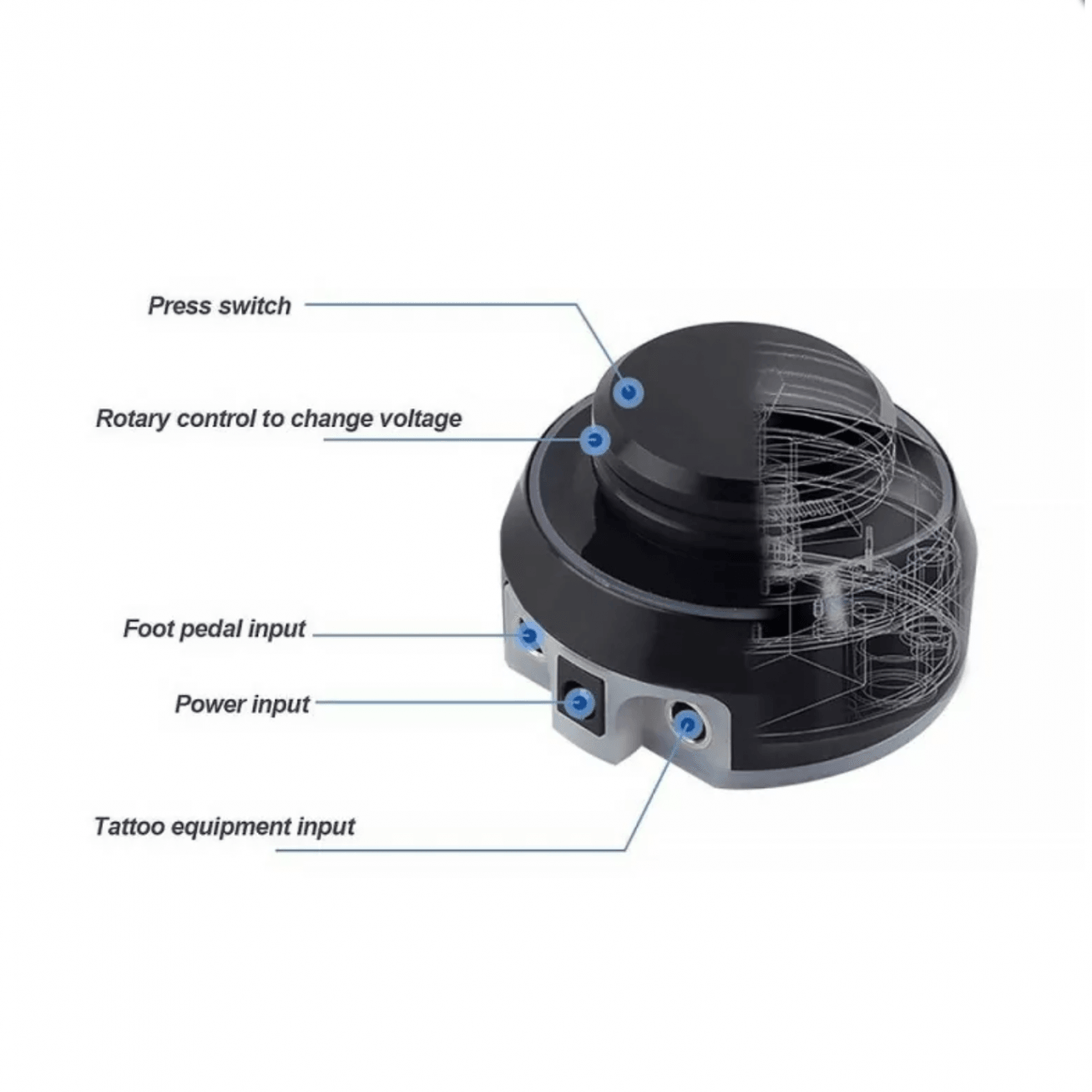 Critical Tattoo Power Supply Atom Black - BVShop