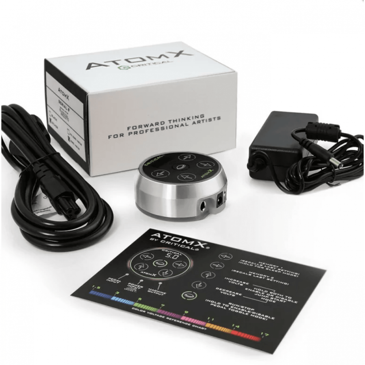 Critical Tattoo Power Supply Atom X Silver - BVShop