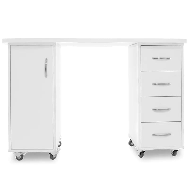 Desk 2027 white two cabinets - BVShop