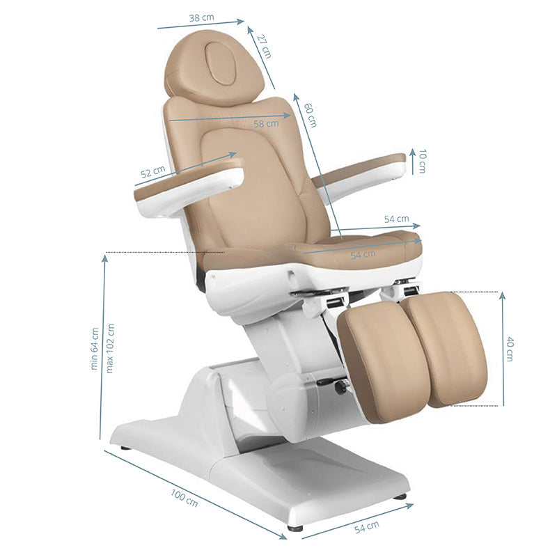 Electric cosmetic chair azzurro 870s pedi 3 strong cappuccino - BVShop