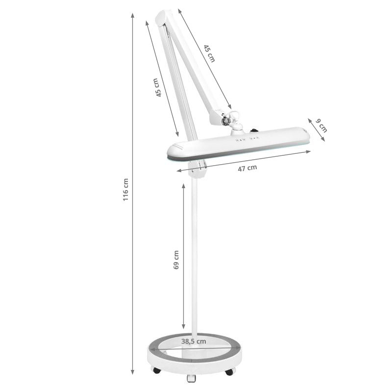 Elegant LED workshop lamp 801-tl with a reg. white light intensity and color - BVShop
