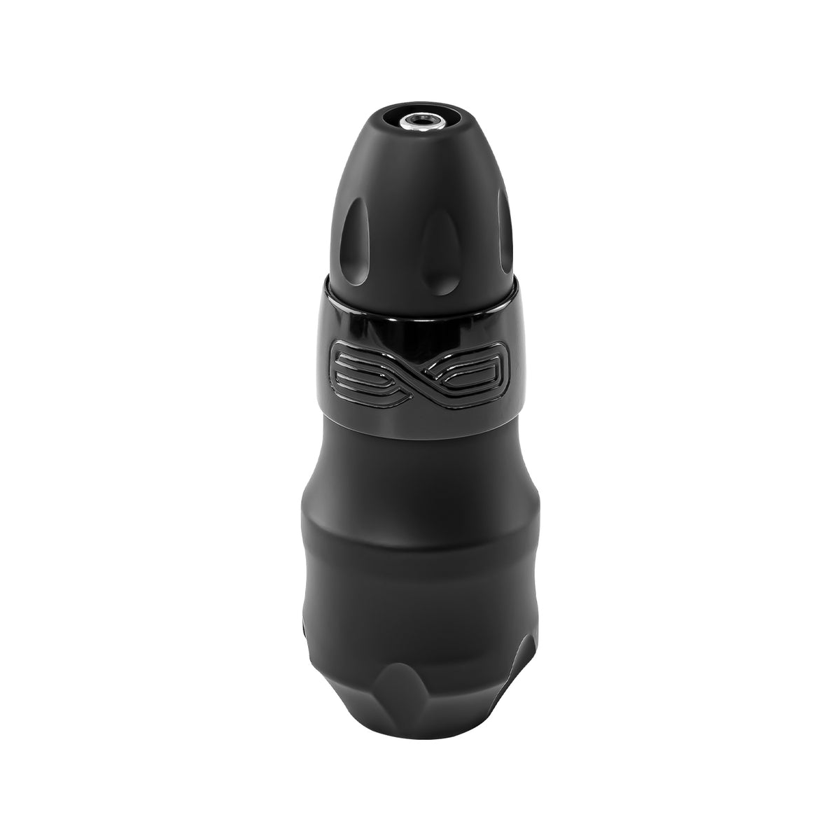 FK Irons EXO Black Ops tattoo machine angled view