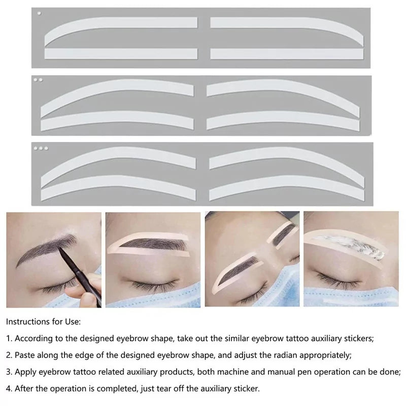 Eyebrow Template Stickers 6pcs - BVShop