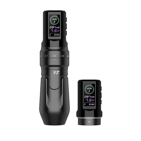 EZ Tattoo P3 Pro Bluetooth Machine Pen 2x Batteries Matte Black - BVShop
