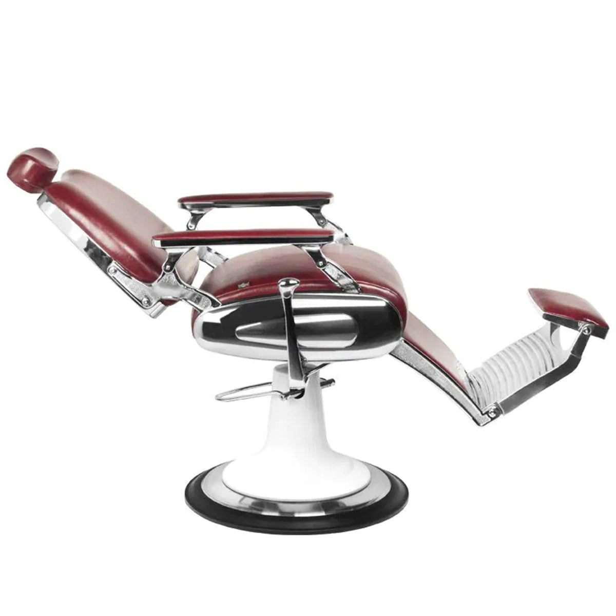 Gabbiano barber armchair moto style burgundy - BVShop