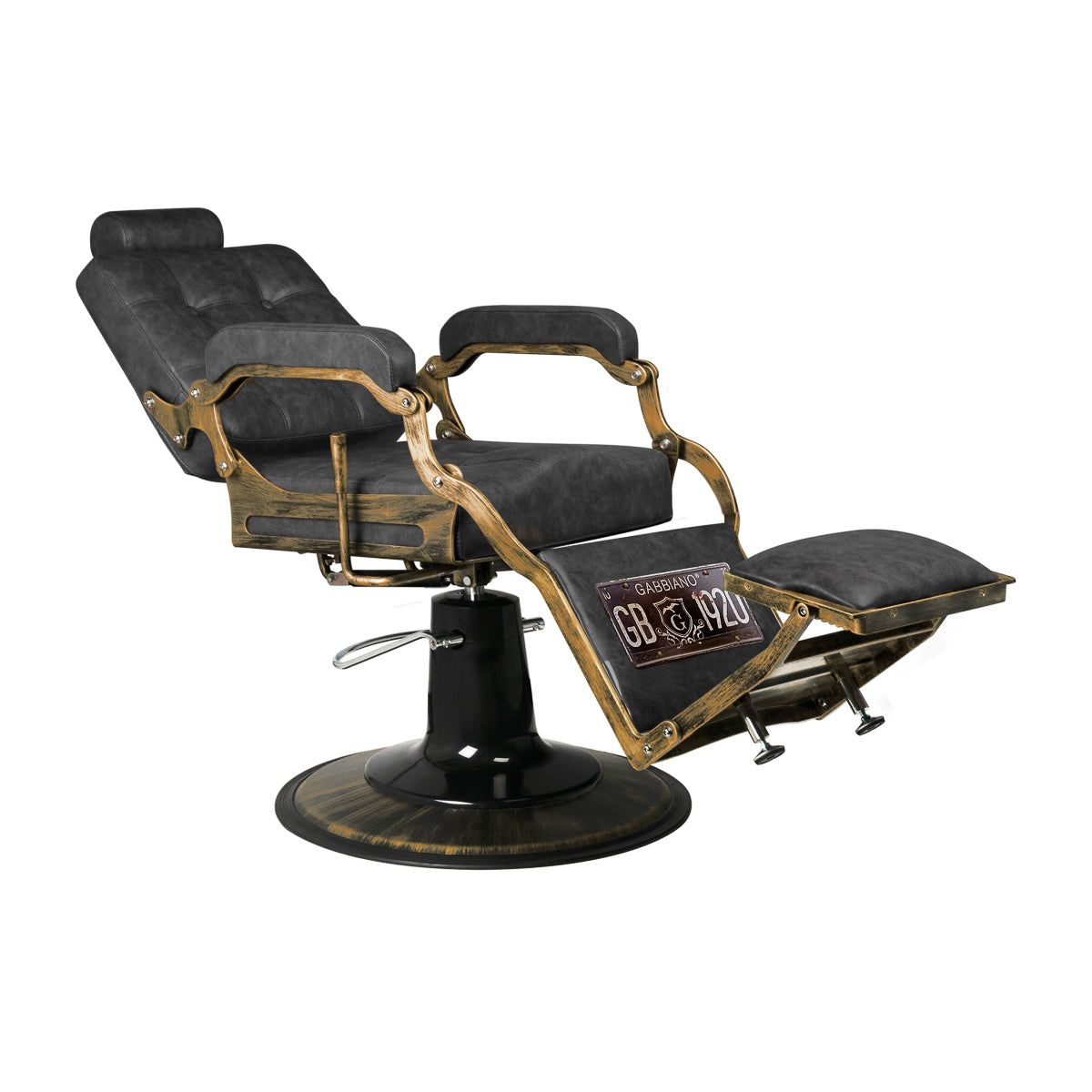 Gabbiano barber chair Boss HD Old Leather black - BVShop