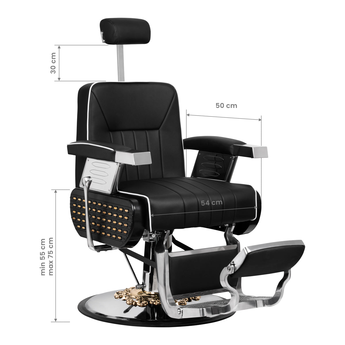 Gabbiano Barber Chair Livio black - BVShop