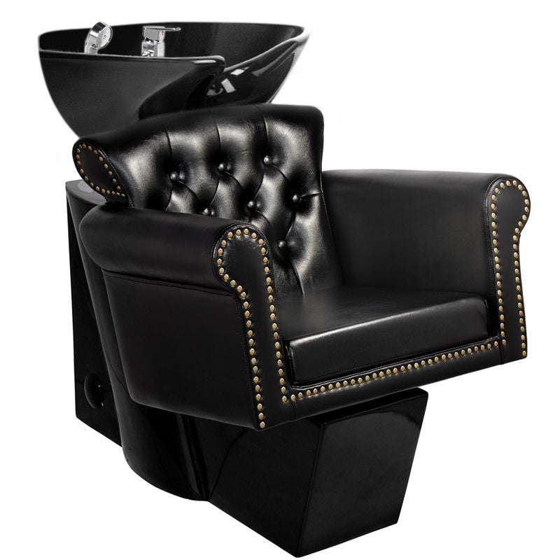 Gabbiano barber wash unit berlin black / black bowl - BVShop