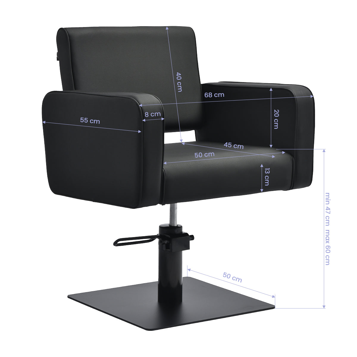 Gabbiano Bilbao hairdressing chair black - BVShop